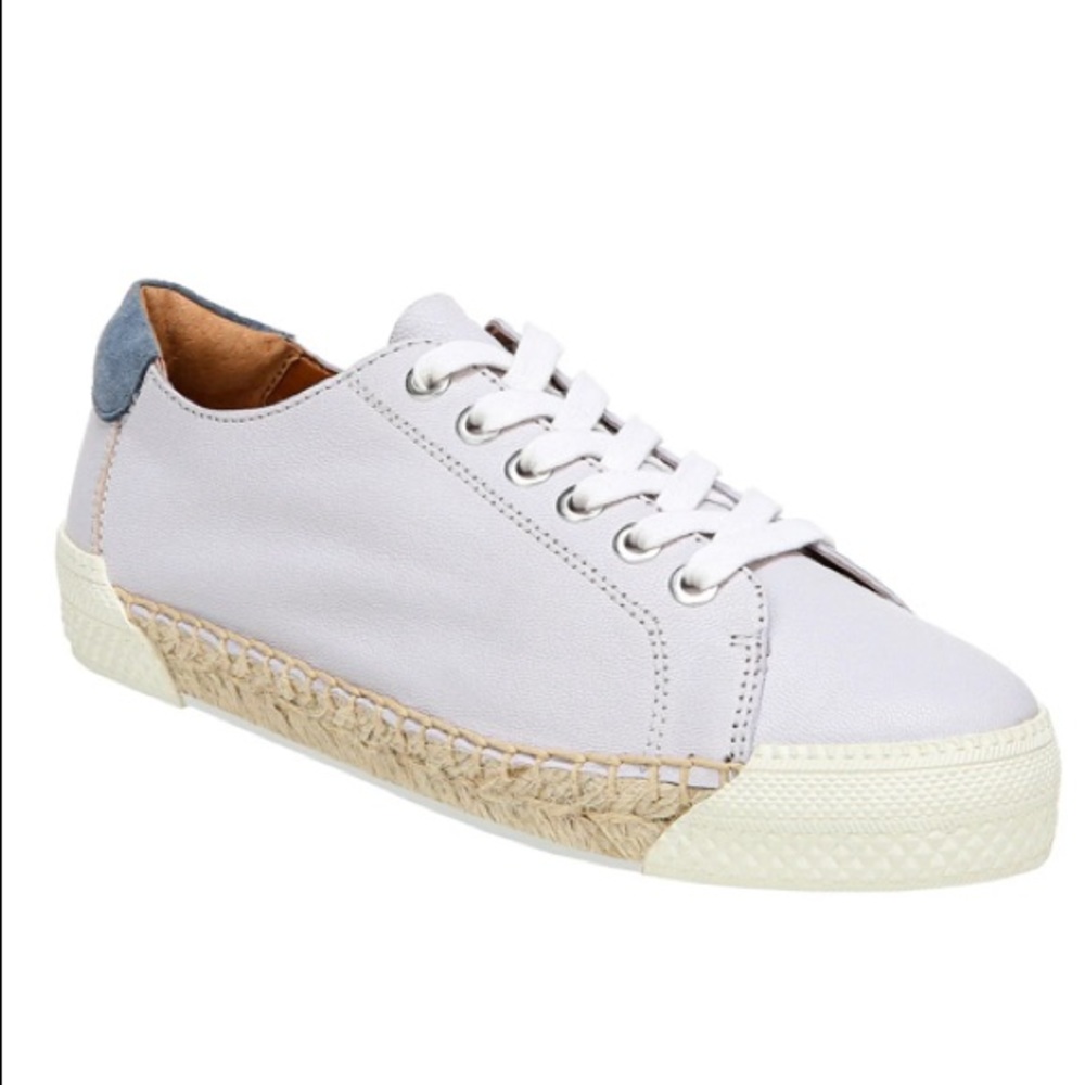 Franco Sarto Purple Lessia Lace Up Espadrille Trim Sneakers